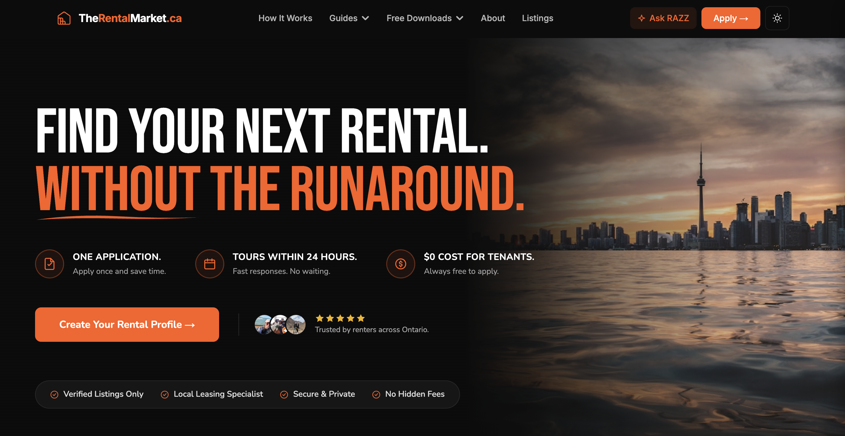 The Rental Market website preview